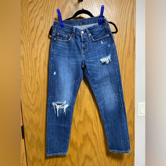 Levi's Denim - LEVIS 501 T - DISTRESSED JEANS SIZE W28 L26 - EUC